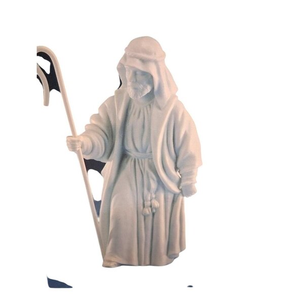 Avon Nativity Collectibles The Shepherd Porcelain Figurine 1983 White & Beige Ha - Picture 6 of 8